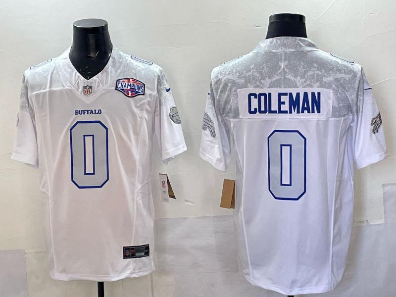 Men Buffalo Bills 0 Coleman Nike White 2025 Rivalries Collection Limited NFL Jersey 006